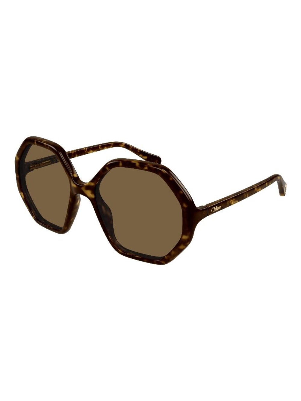New Chloé Unisex Sunglasses Havana Square Brown Lens Acetate Frame CC0004S 008